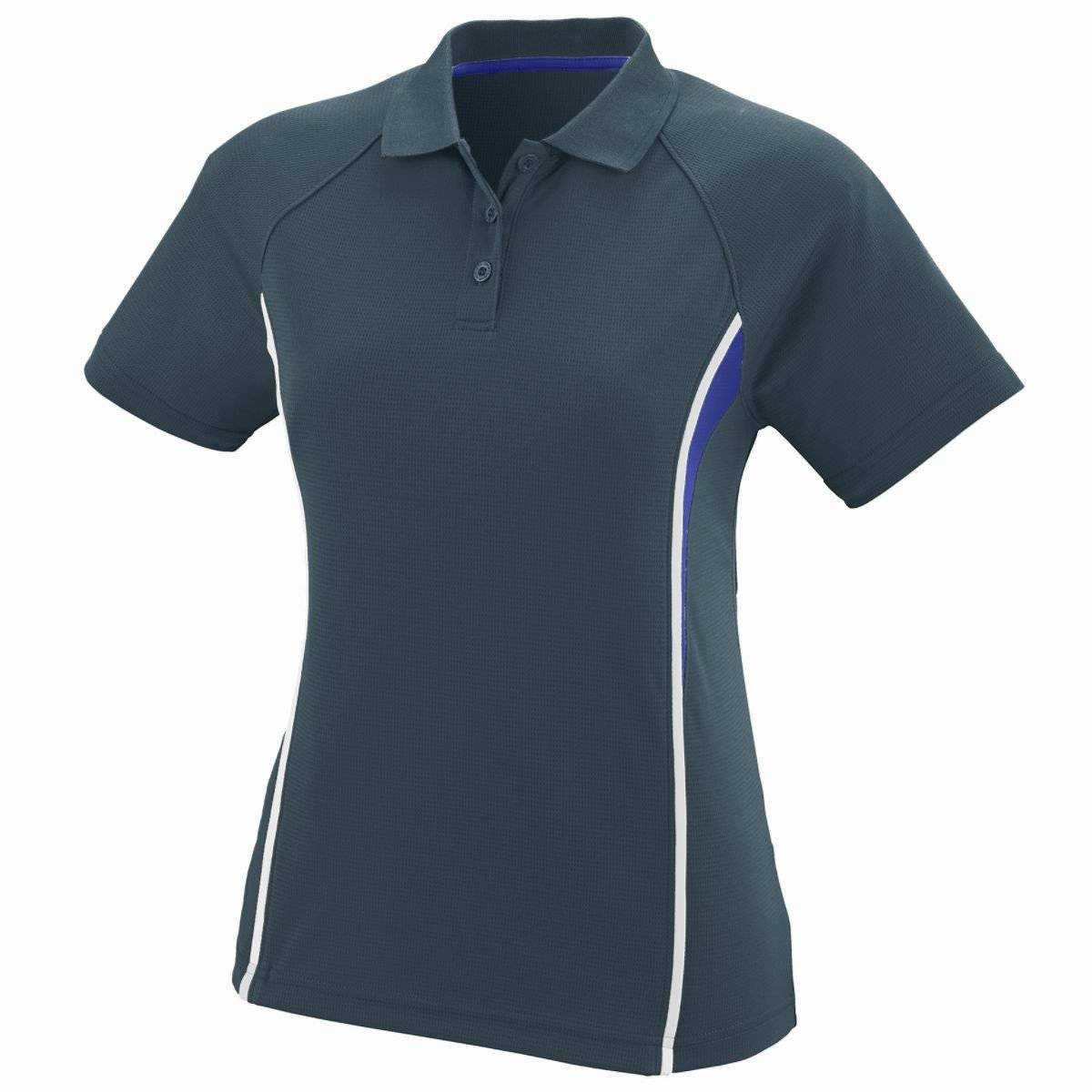 Augusta 5024 Ladies Rival Sport Shirt - Dark Gray Purple White - HIT a Double