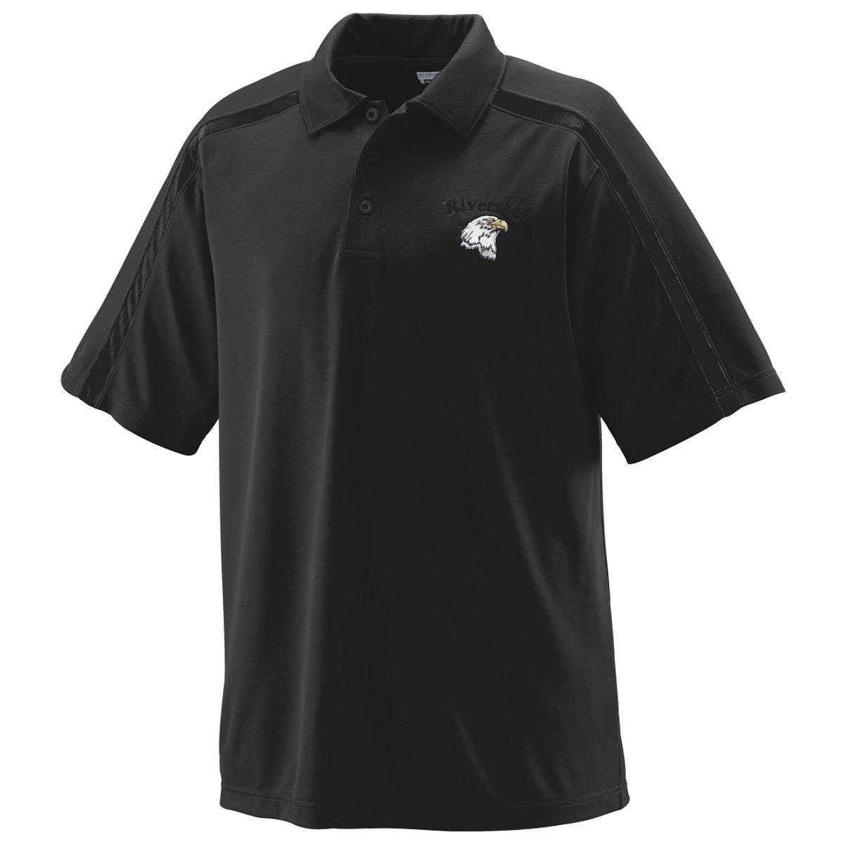 Augusta 5025 Playoff Sport Shirt - Black Black - HIT a Double
