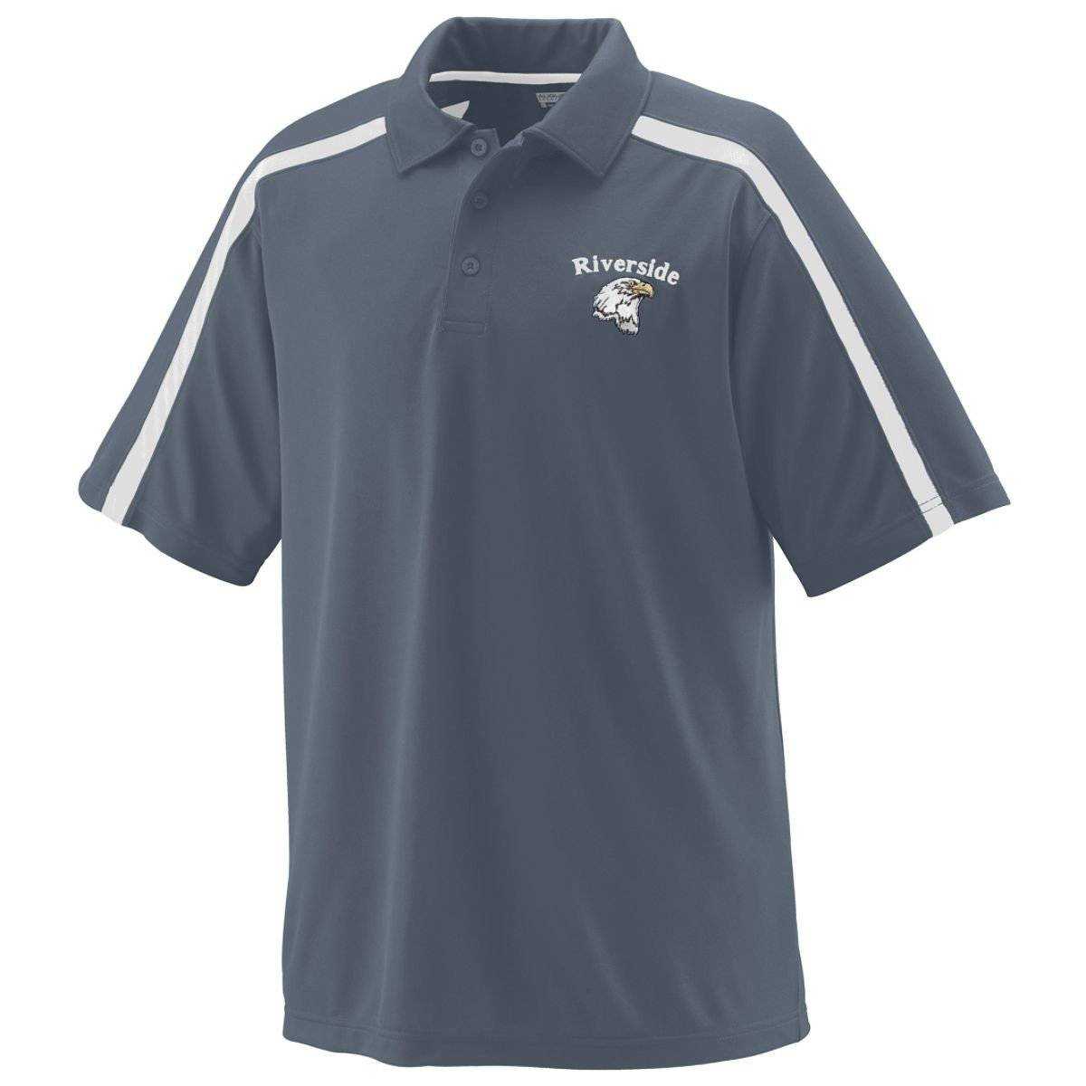 Augusta 5025 Playoff Sport Shirt - Dark Gray White - HIT a Double