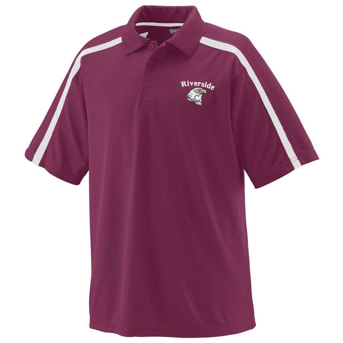Augusta 5025 Playoff Sport Shirt - Maroon White - HIT a Double