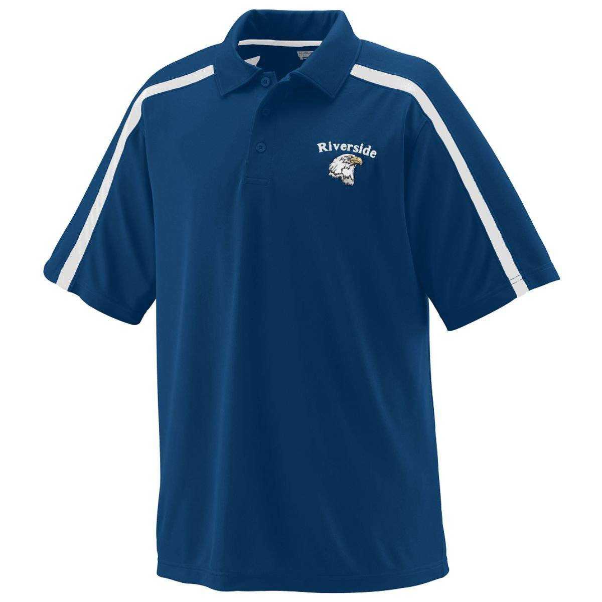 Augusta 5025 Playoff Sport Shirt - Navy White - HIT a Double