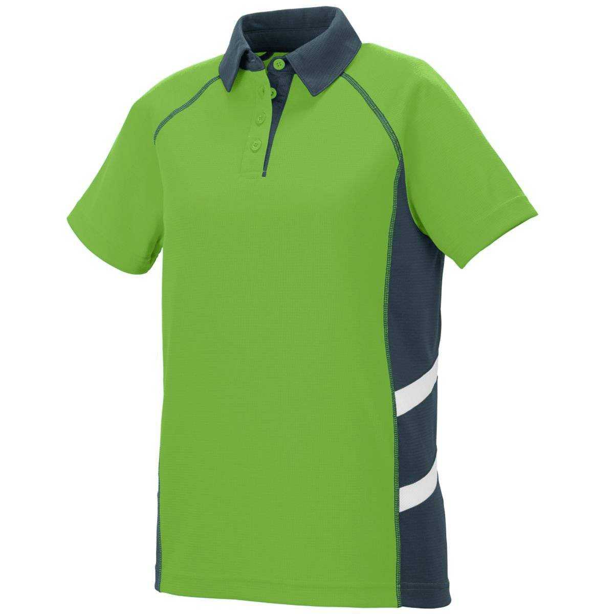Augusta 5027 Ladies Oblique Sport Shirt - Lime Slate White - HIT a Double