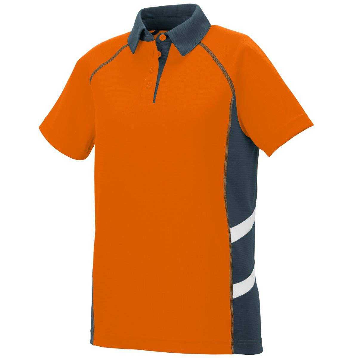 Augusta 5027 Ladies Oblique Sport Shirt - Orange Slate White - HIT a Double