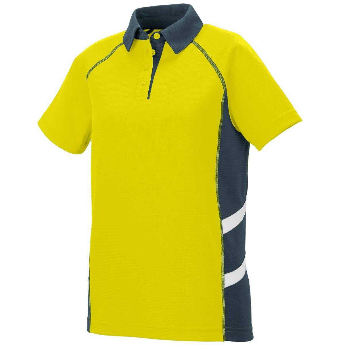Augusta 5027 Ladies Oblique Sport Shirt - Yellow Slate White - HIT a Double