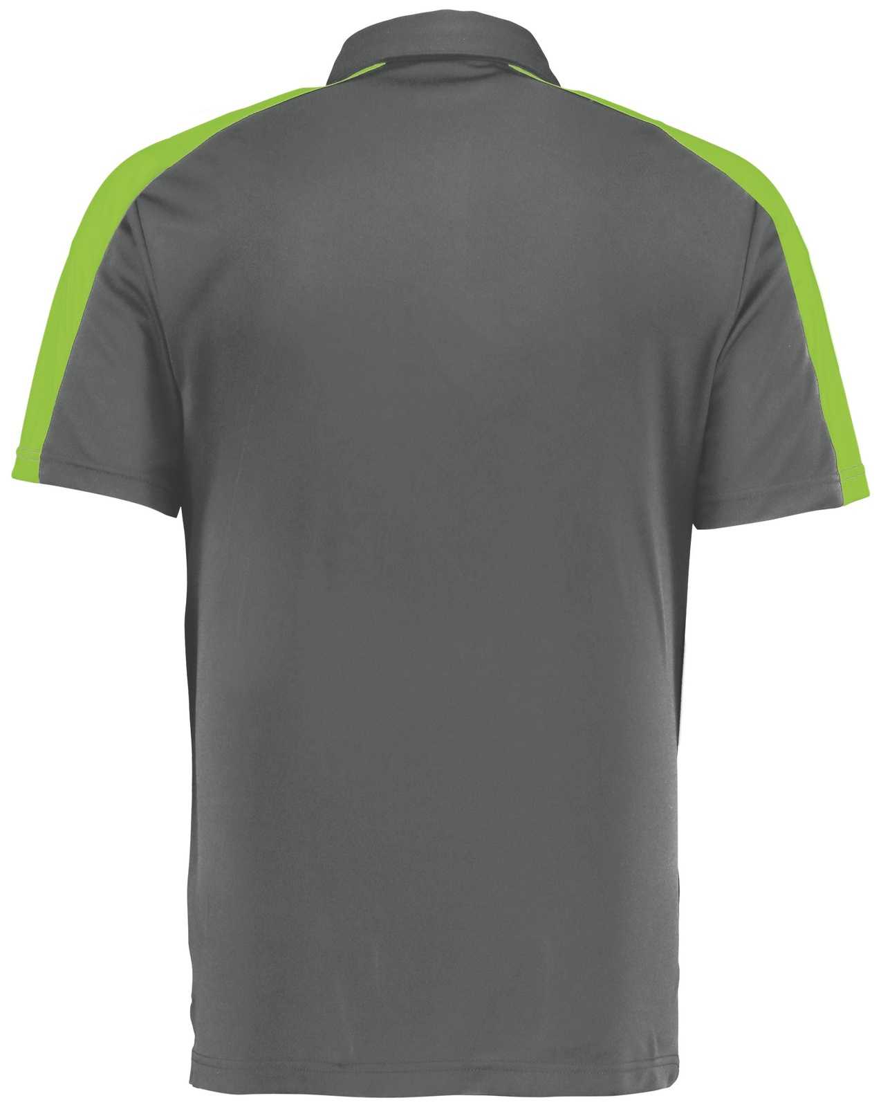 Augusta 5028 Two-Tone Vital Polo - Graphite Lime - HIT a Double