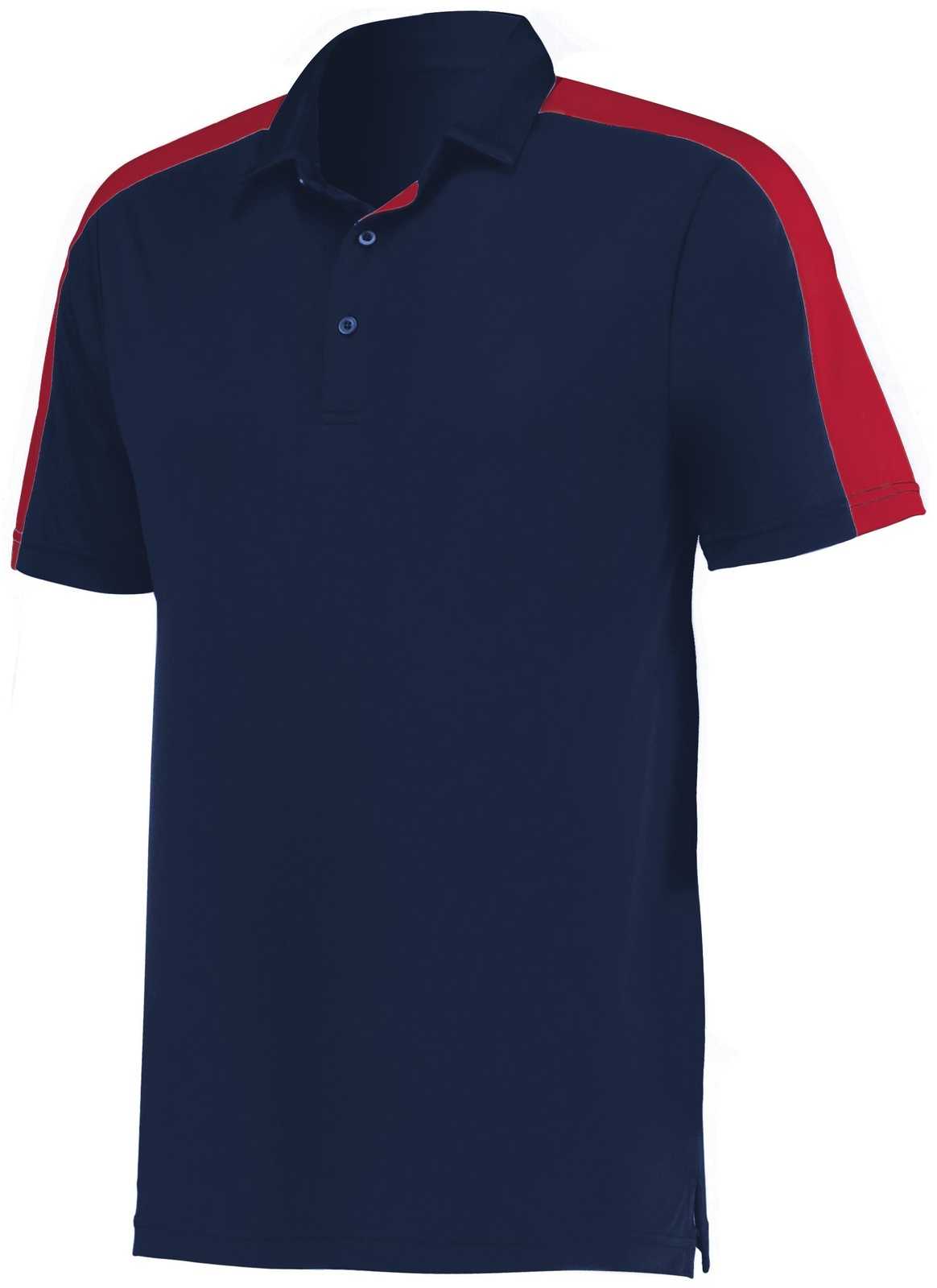 Augusta 5028 Two-Tone Vital Polo - Navy Scarlet - HIT a Double