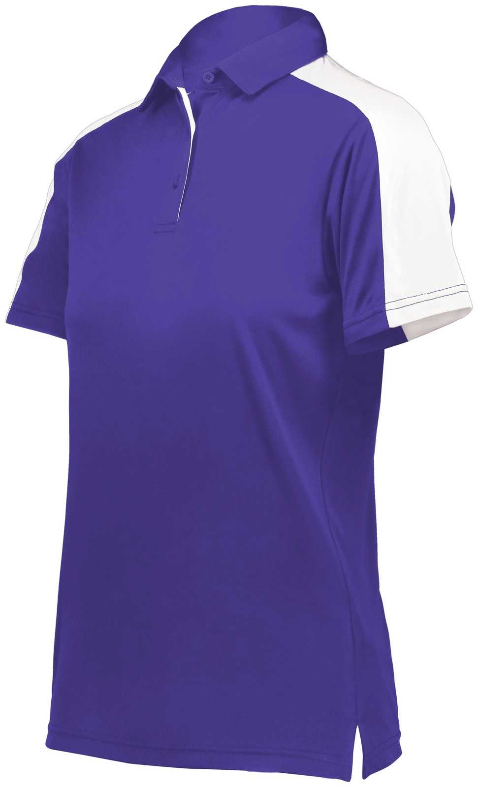 Augusta 5029 Women&#39;s Two-Tone Vital Polo - Purple White - HIT a Double