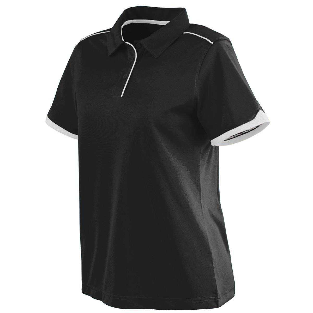 Augusta 5042 Ladies Motion Sport Shirt - Black White - HIT a Double