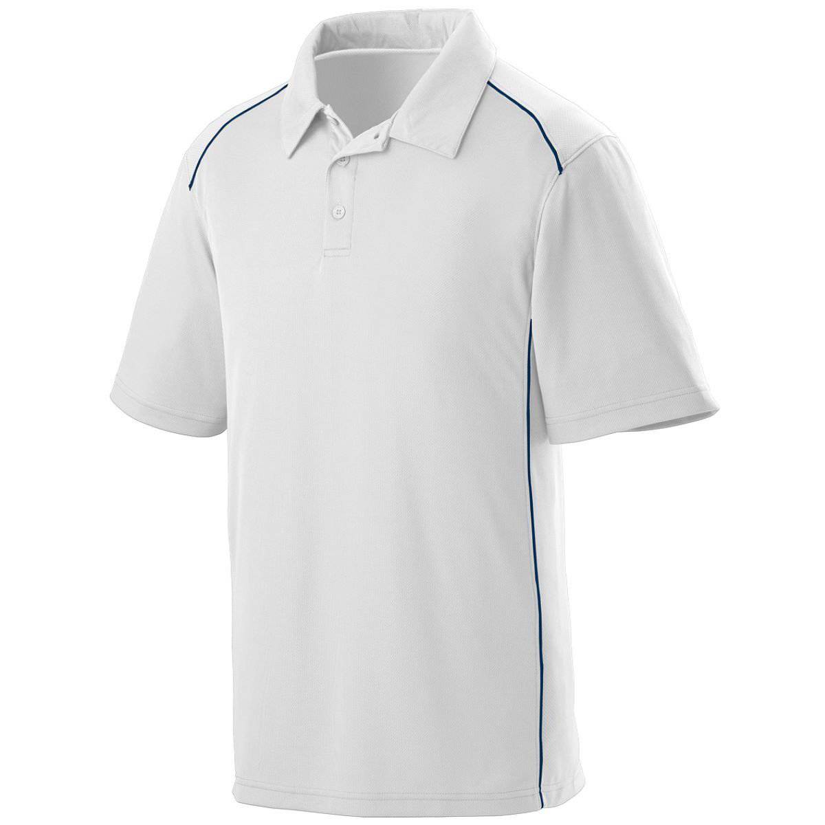 Augusta 5091 Winning Streak Sport Shirt - White Navy - HIT a Double