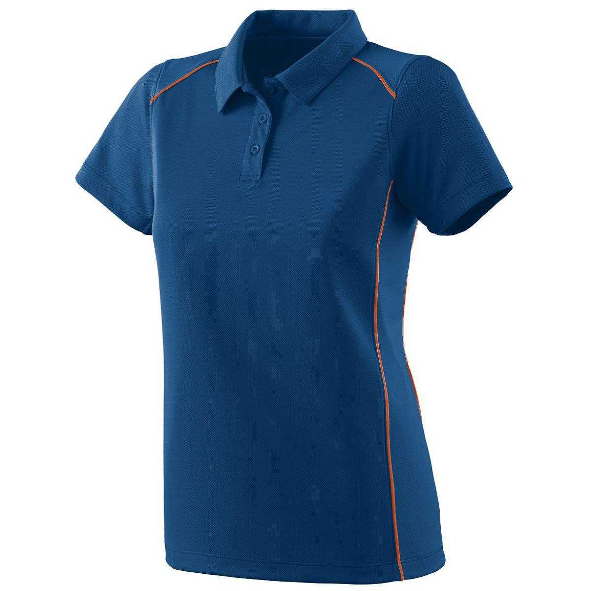 Augusta 5092 Ladies Winning Streak Sport Shirt - Navy Orange - HIT a Double
