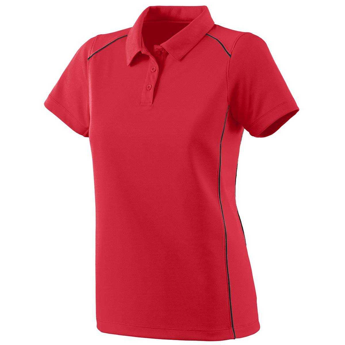 Augusta 5092 Ladies Winning Streak Sport Shirt - Red Black - HIT a Double