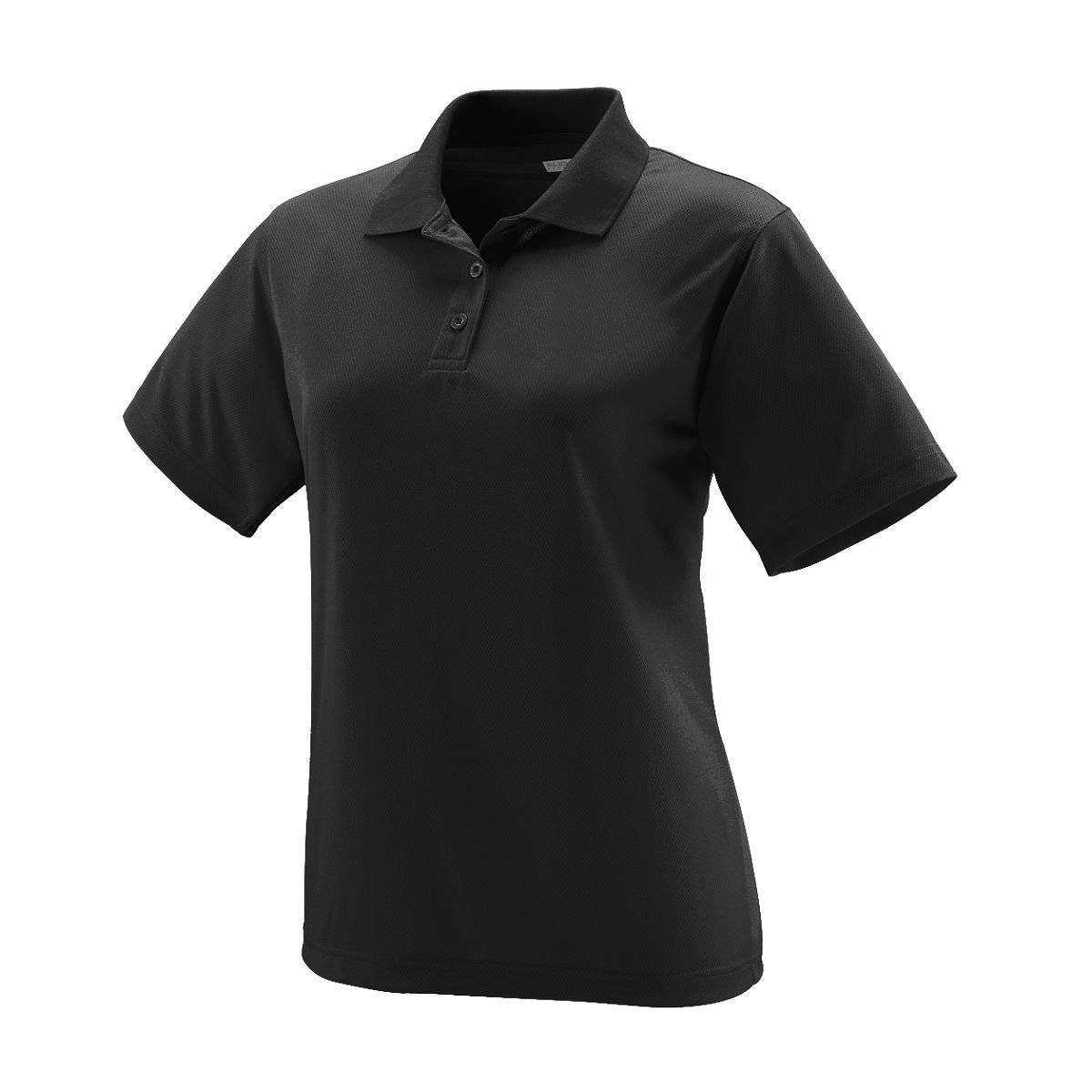 Augusta 5097 Ladies Wicking Mesh Sport Shirt - Black - HIT a Double