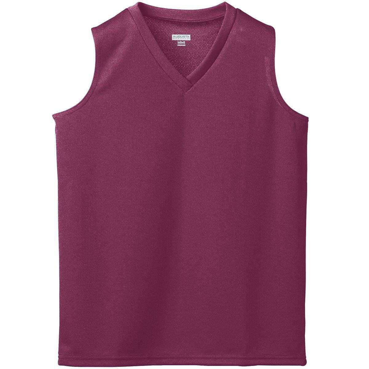 Augusta 525 Ladies Wicking Mesh Sleeveless Jersey - Maroon - HIT a Double
