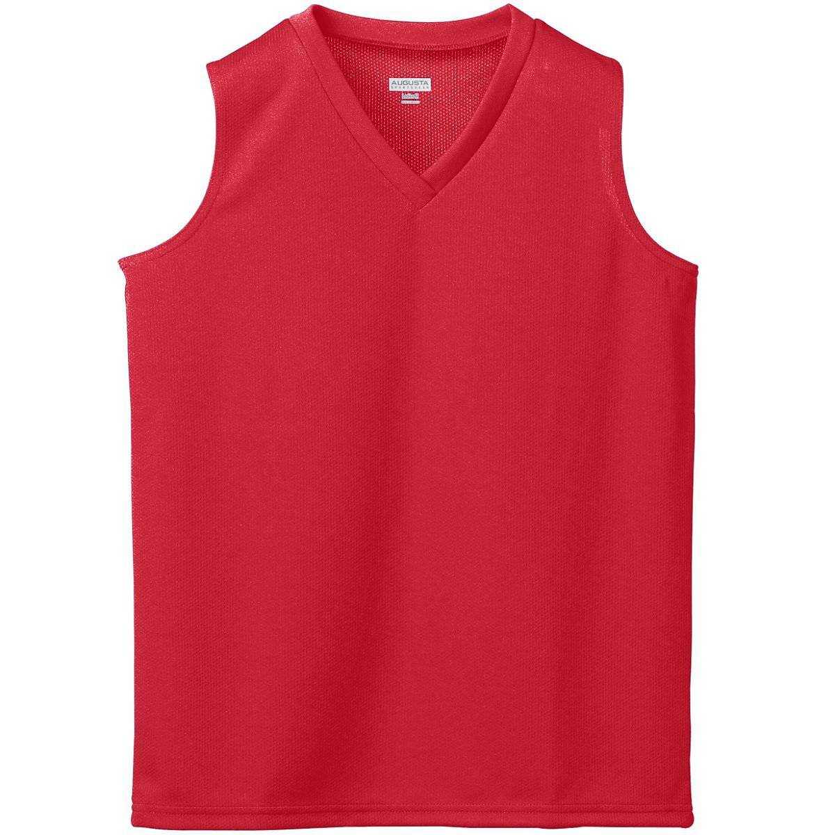 Augusta 525 Ladies Wicking Mesh Sleeveless Jersey - Red - HIT a Double