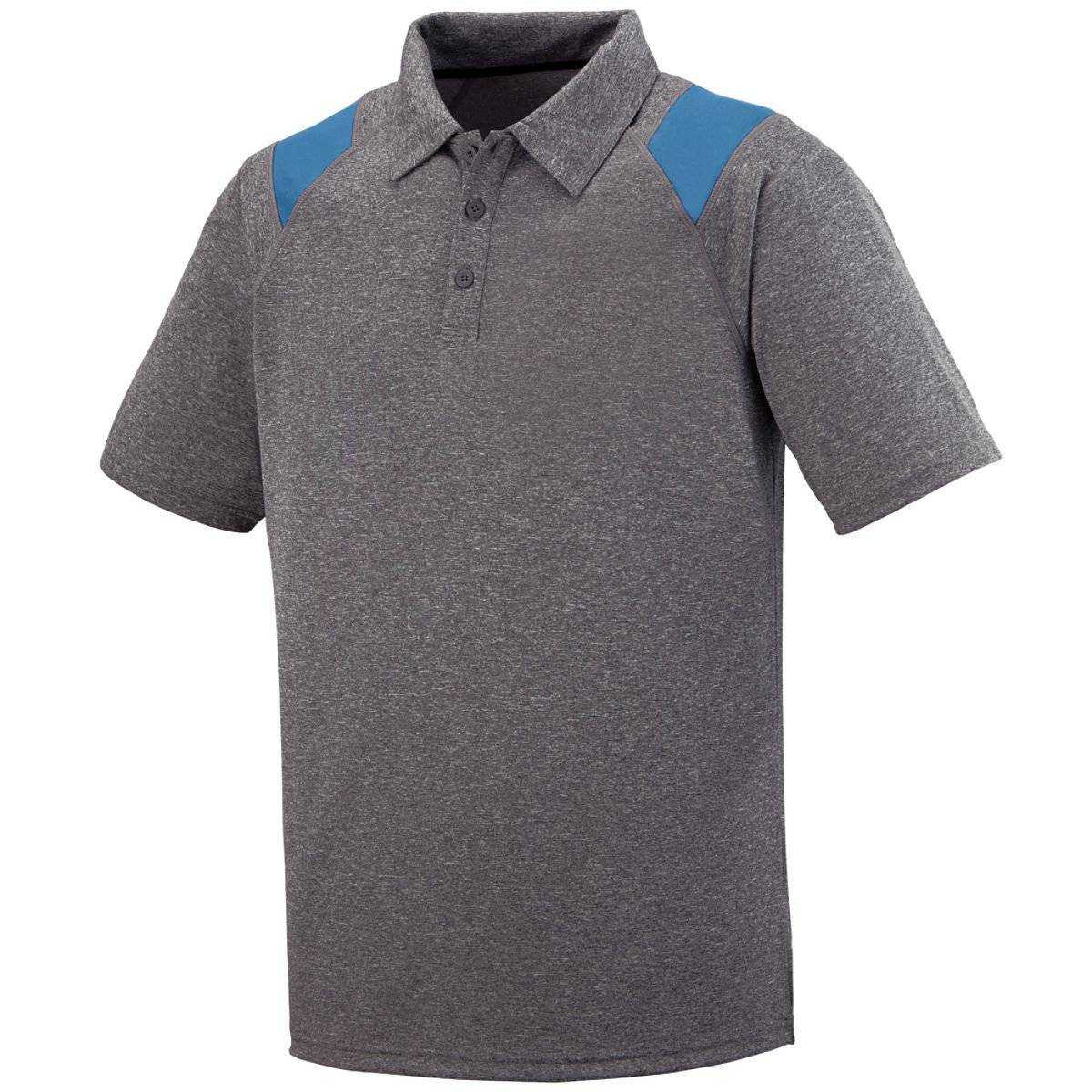 Augusta 5402 Torce Sport Shirt - Dark Gray Columbia Blue - HIT a Double