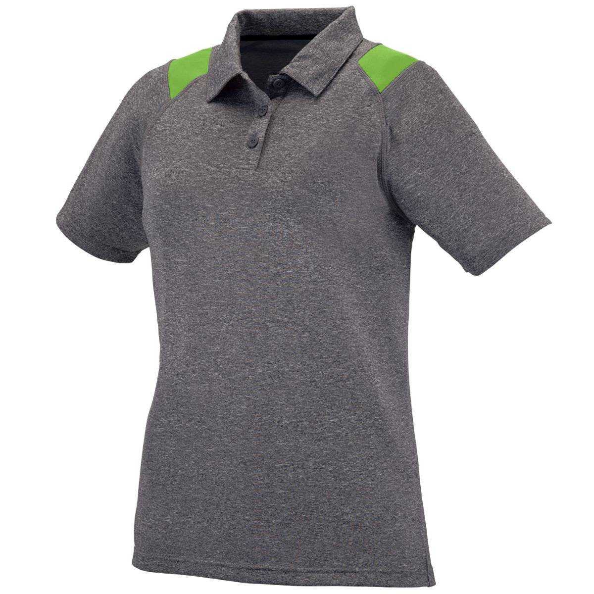 Augusta 5403 Ladies Torce Sport Shirt - Dark Gray Lime - HIT a Double