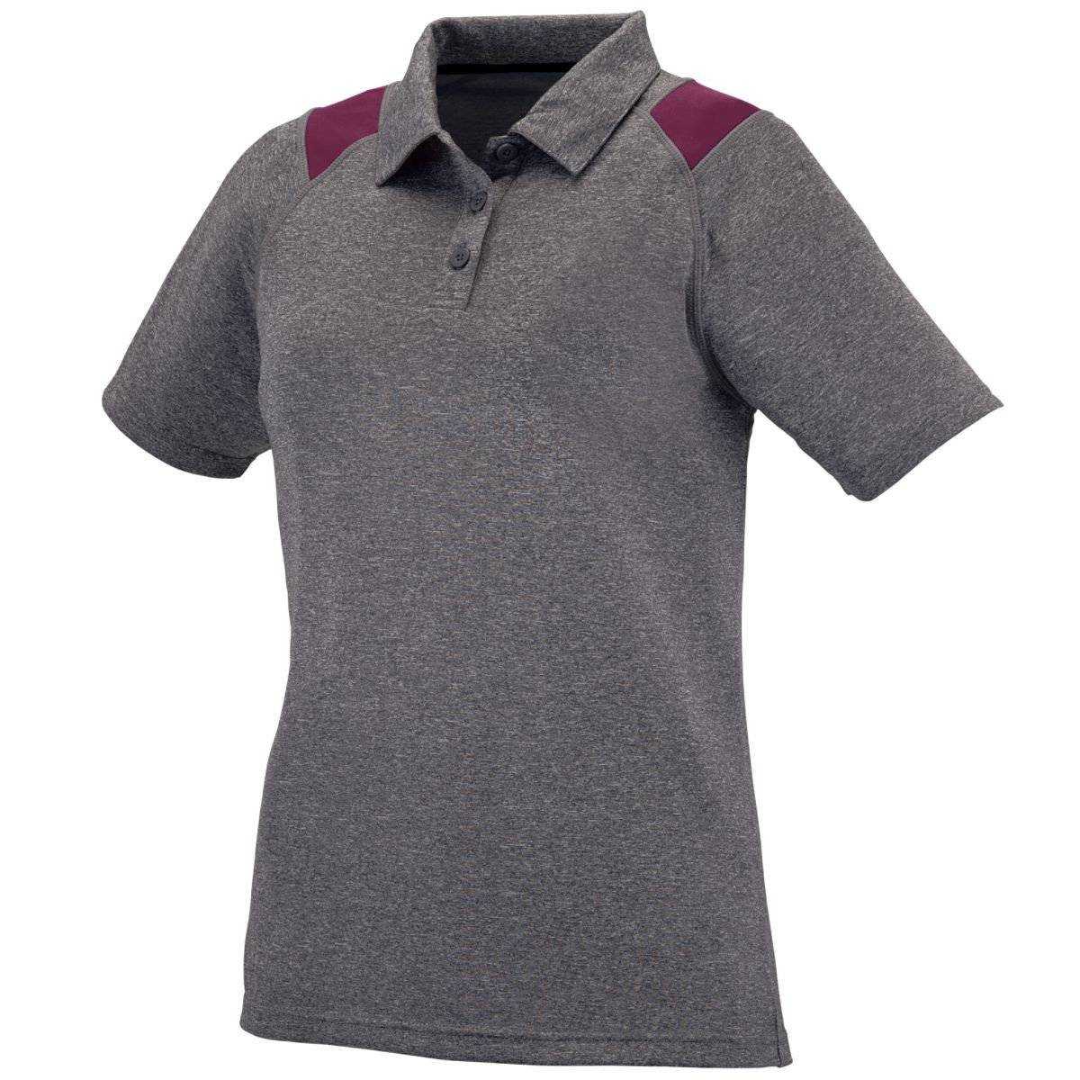 Augusta 5403 Ladies Torce Sport Shirt - Dark Gray Maroon - HIT a Double