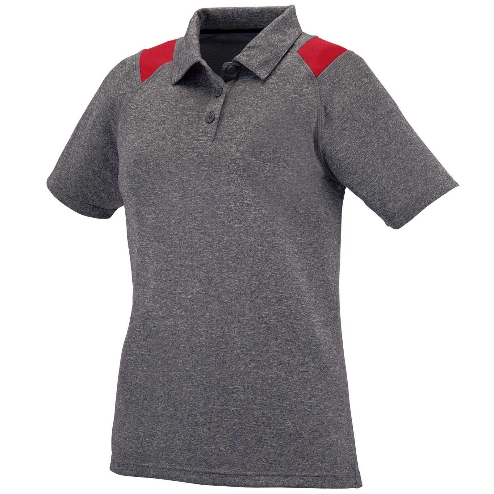 Augusta 5403 Ladies Torce Sport Shirt - Dark Gray Red - HIT a Double