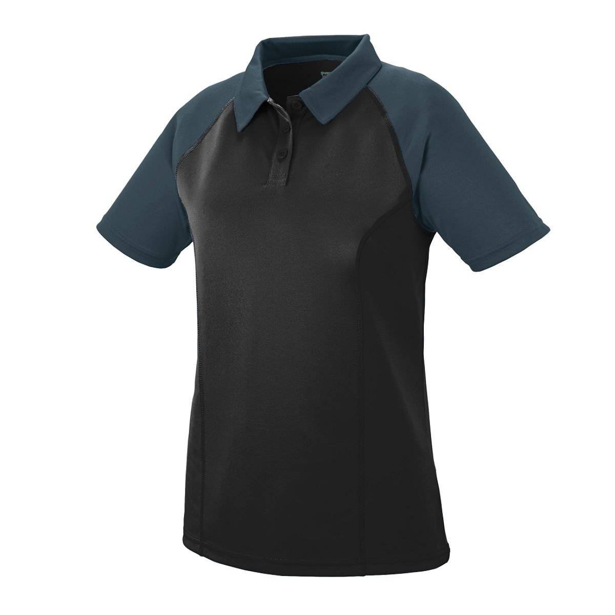 Augusta 5405 Ladies Scout Sport Shirt - Black Dark Gray - HIT a Double