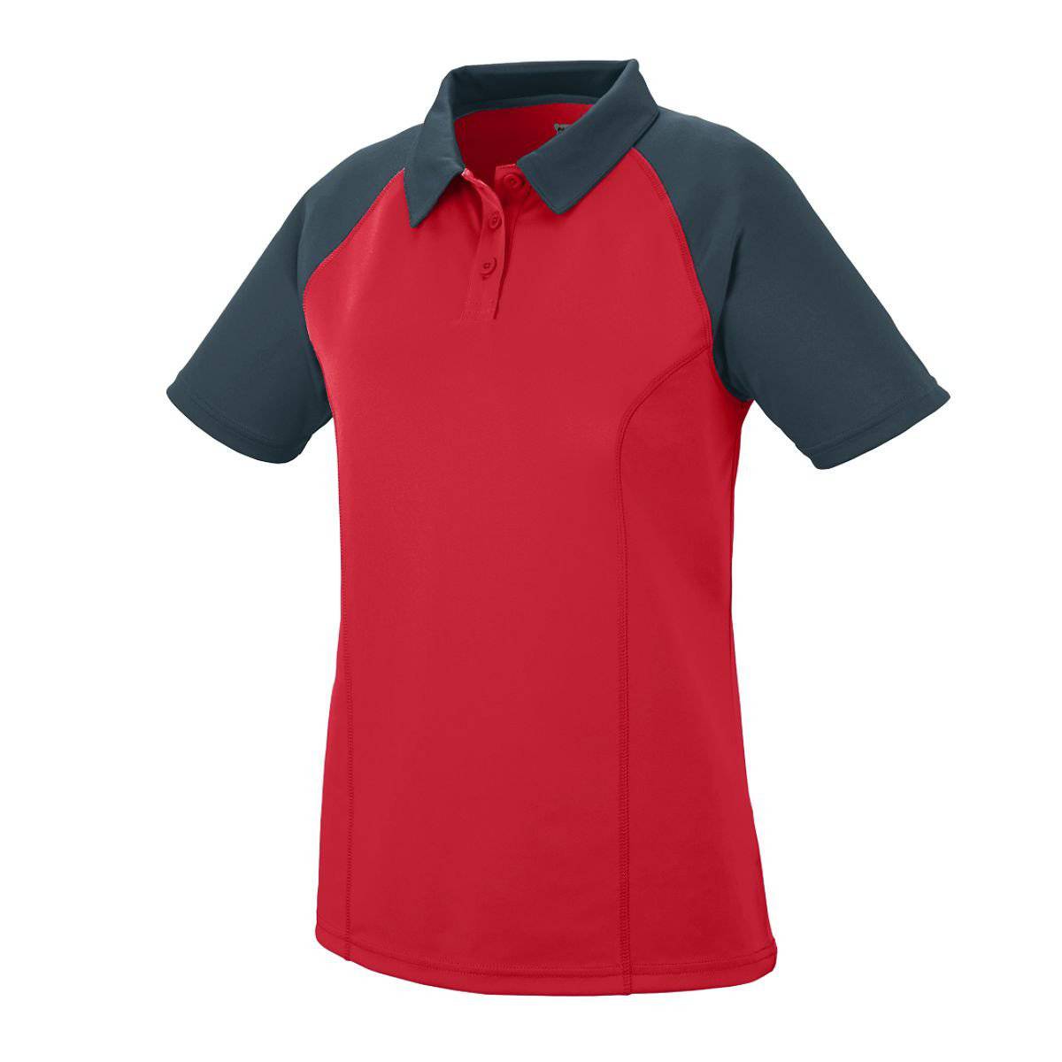 Augusta 5405 Ladies Scout Sport Shirt - Red Dark Gray - HIT a Double