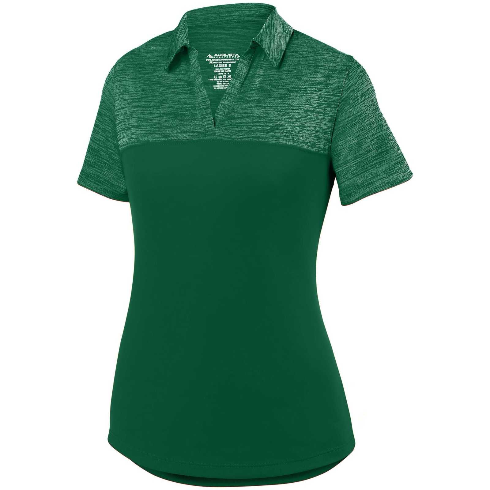 Augusta 5413 Ladies Shadow Tonal Heather Sport Shirt - Dark Green - HIT a Double