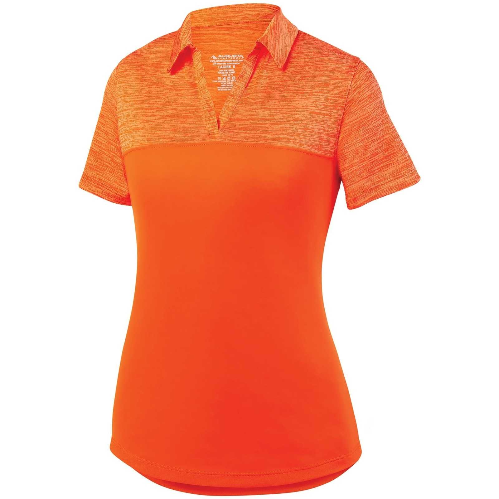 Augusta 5413 Ladies Shadow Tonal Heather Sport Shirt - Orange - HIT a Double