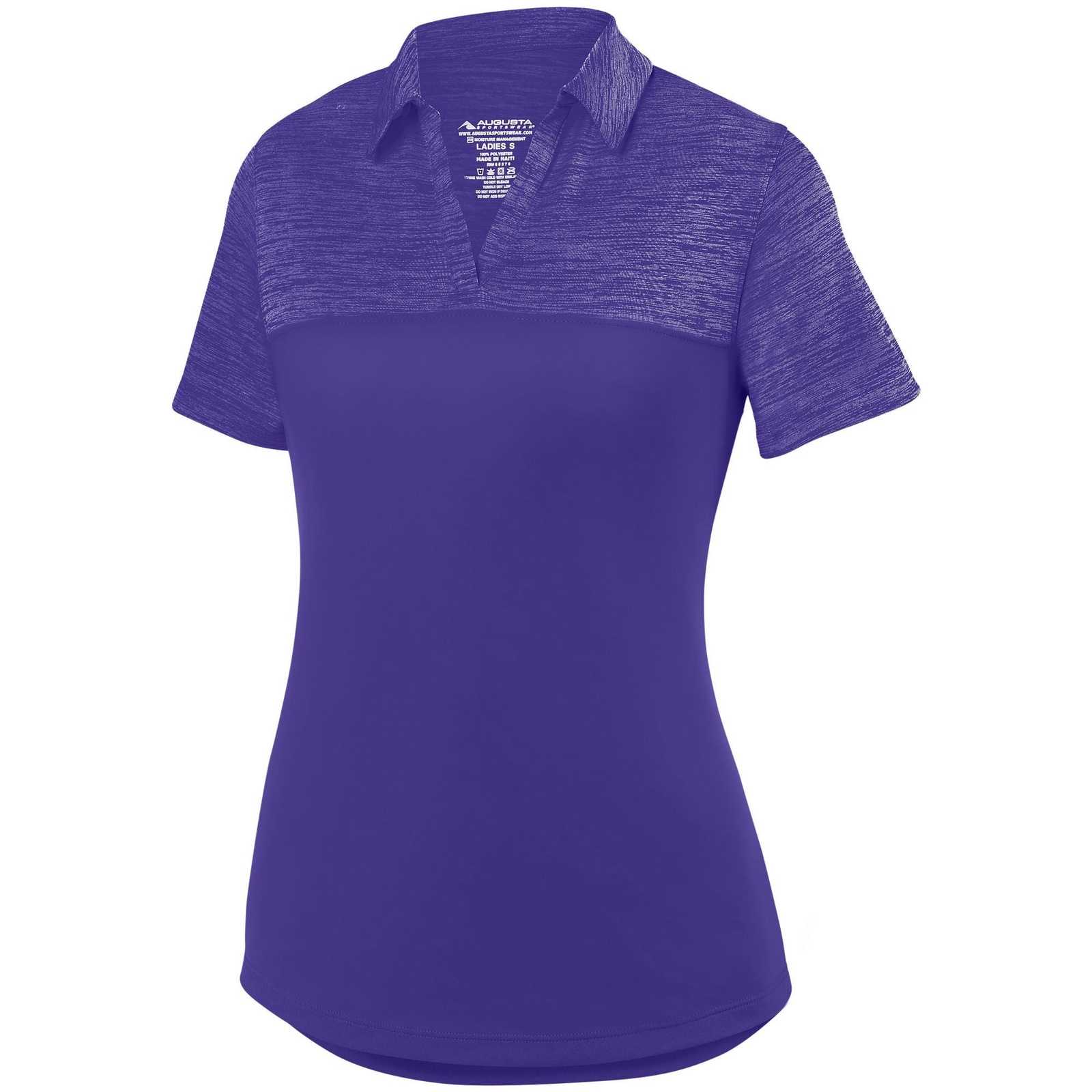 Augusta 5413 Ladies Shadow Tonal Heather Sport Shirt - Purple - HIT a Double