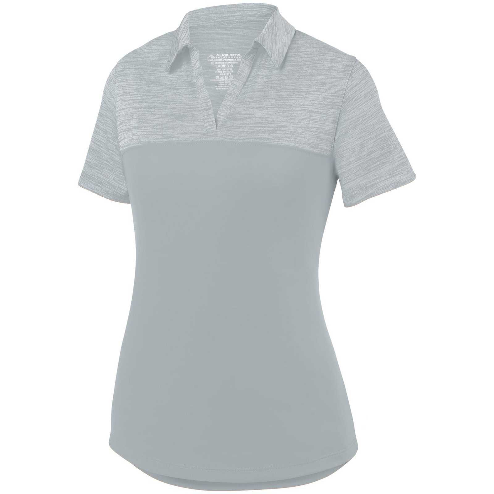 Augusta 5413 Ladies Shadow Tonal Heather Sport Shirt - Silver - HIT a Double