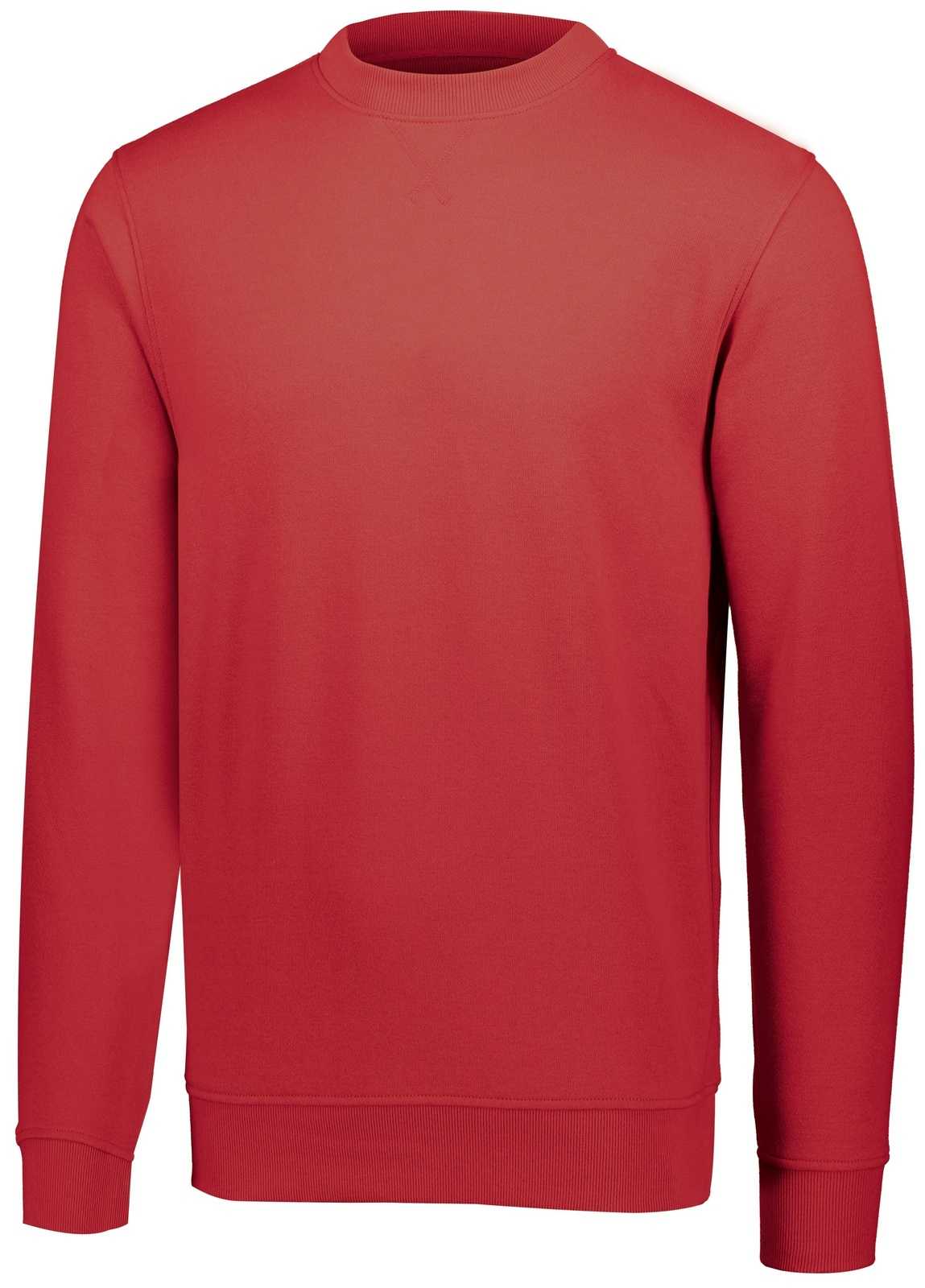 Augusta 5416 60/40 Fleece Crewneck Sweatshirt - Red - HIT a Double