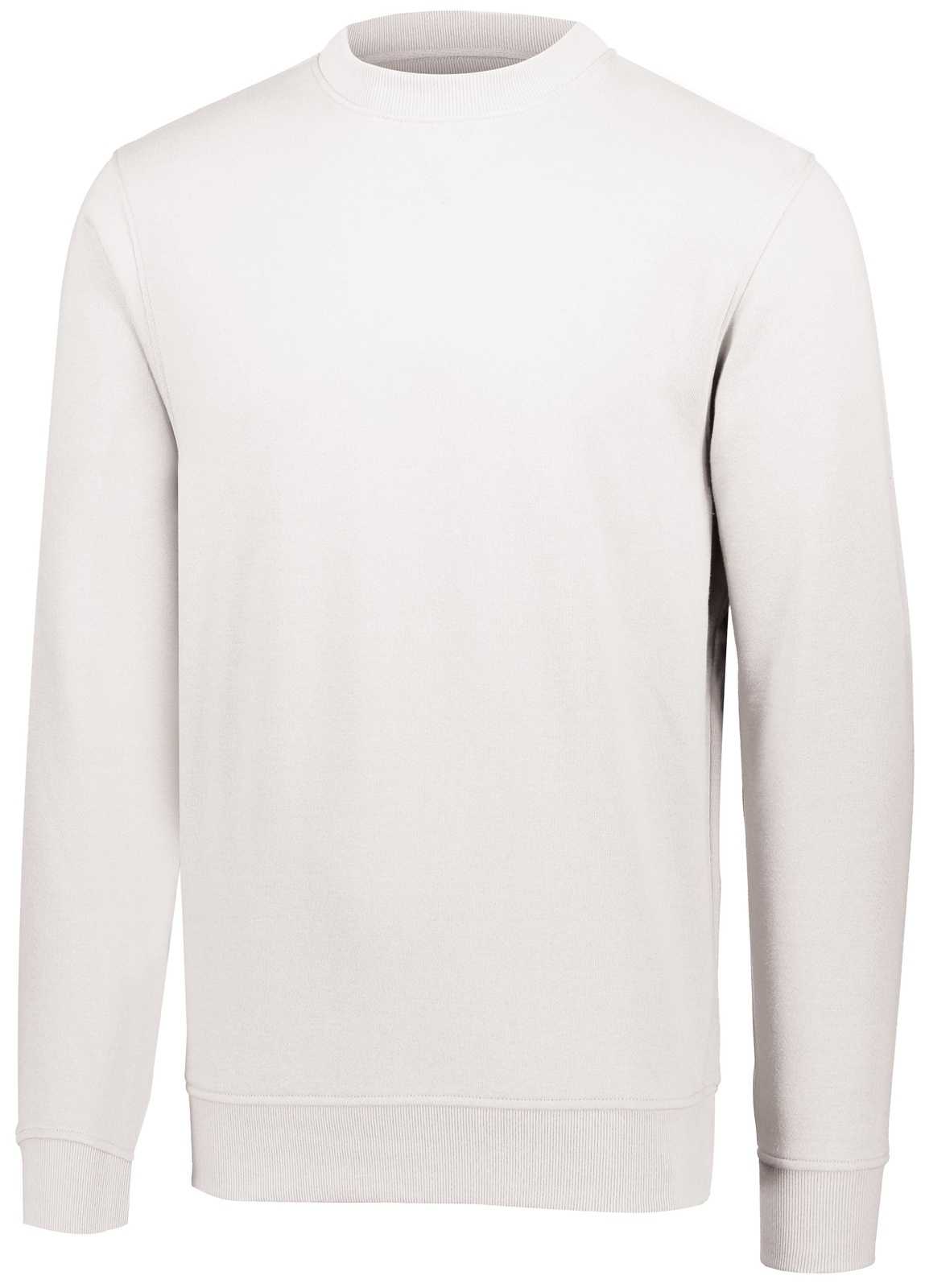 Augusta 5416 60/40 Fleece Crewneck Sweatshirt - White - HIT a Double
