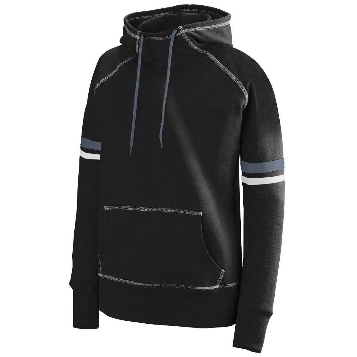 Augusta 5440 Ladies Spry Hoody - Black White Graphite - HIT a Double