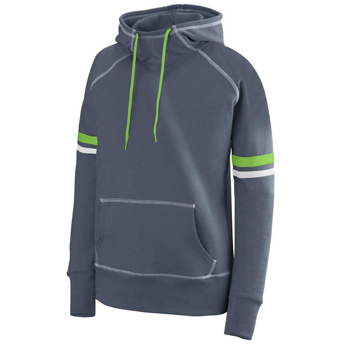 Augusta 5440 Ladies Spry Hoody - Graphite White Lime - HIT a Double