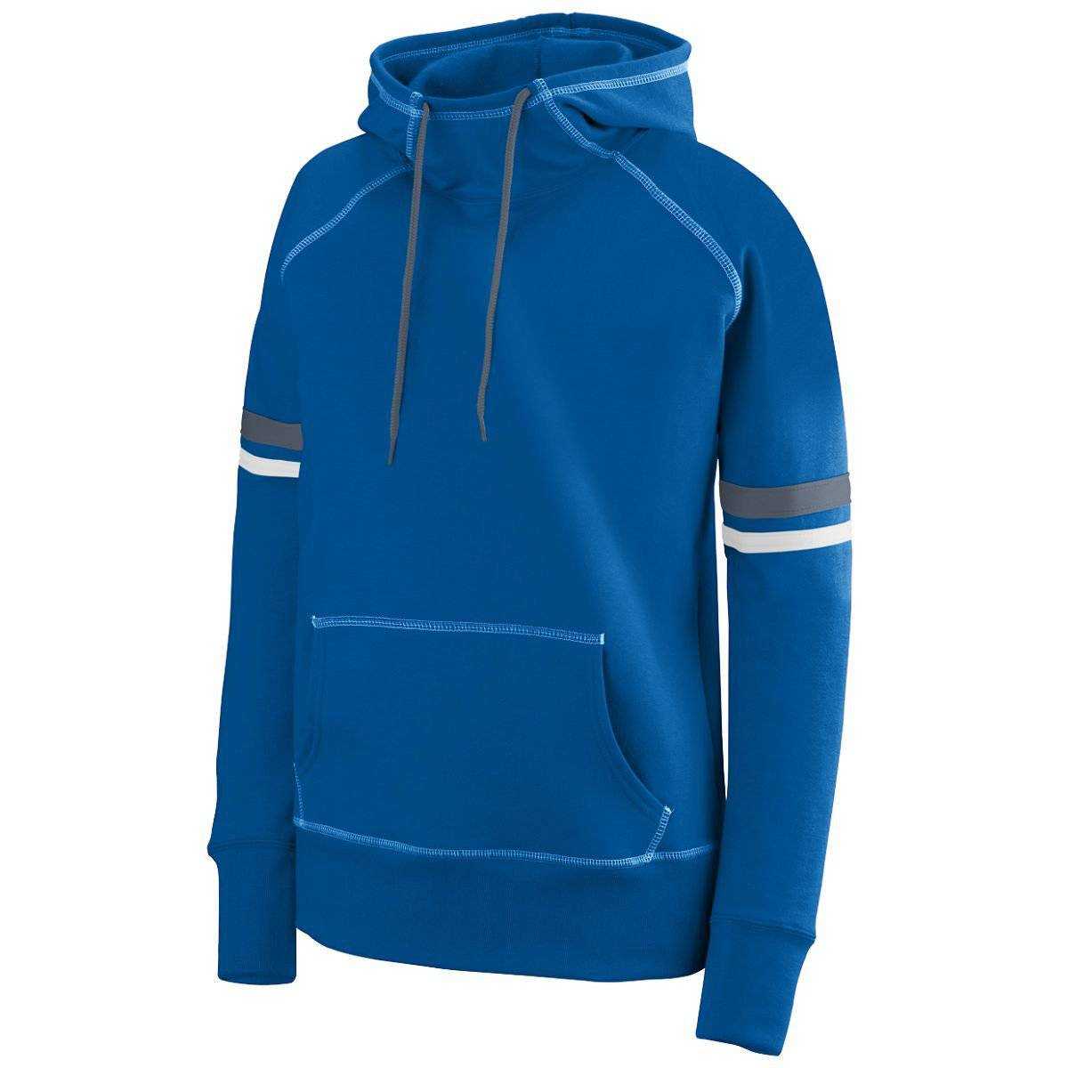 Augusta 5440 Ladies Spry Hoody - Royal White Graphite - HIT a Double