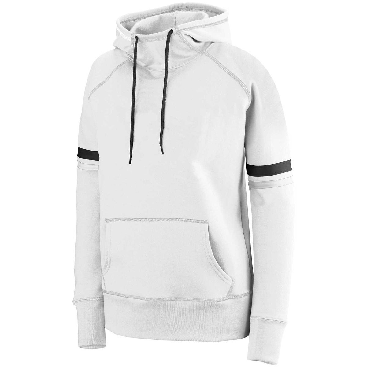Augusta 5440 Ladies Spry Hoody - White Black Graphite - HIT a Double