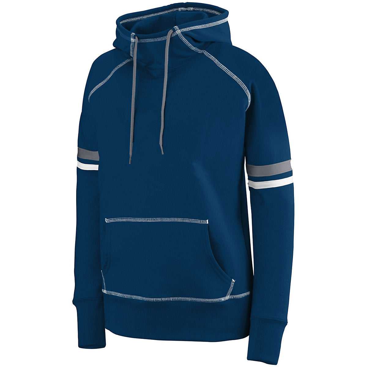 Augusta 5441 Girls Spry Hoody - Navy White Graphite - HIT a Double