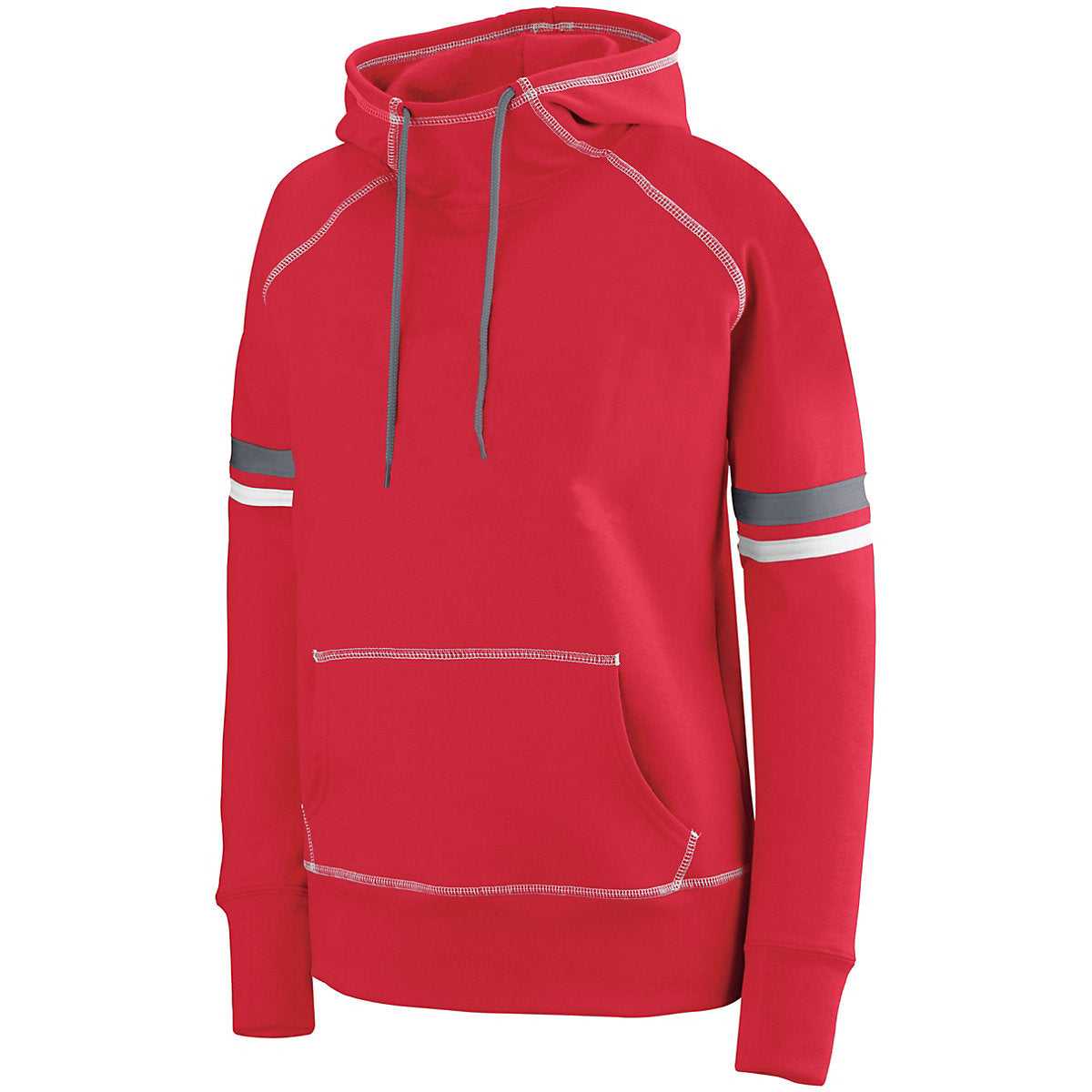 Augusta 5441 Girls Spry Hoody - Red White Graphite - HIT a Double