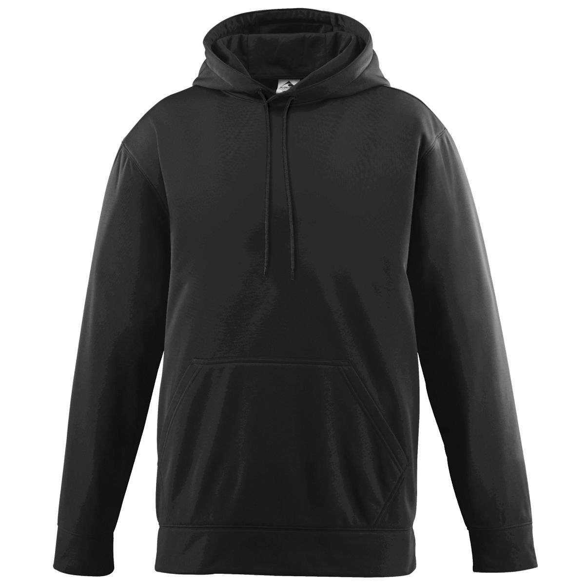 Augusta 5506 Wicking Fleece Hooded Sweatshirt-Youth - Black - HIT a Double