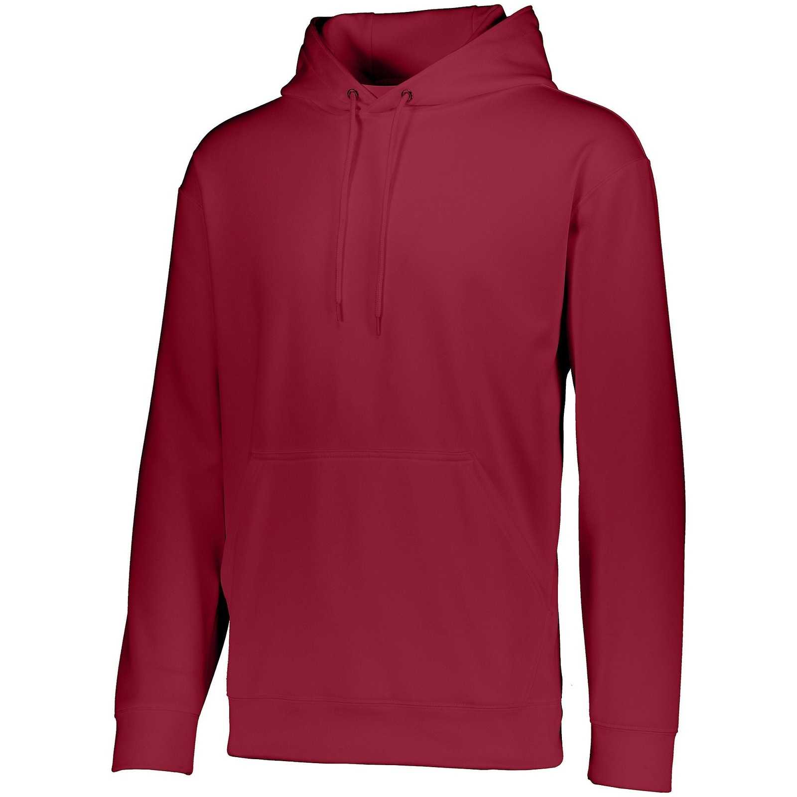 Augusta 5506 Wicking Fleece Hooded Sweatshirt - Youth - Cardinal - HIT a Double
