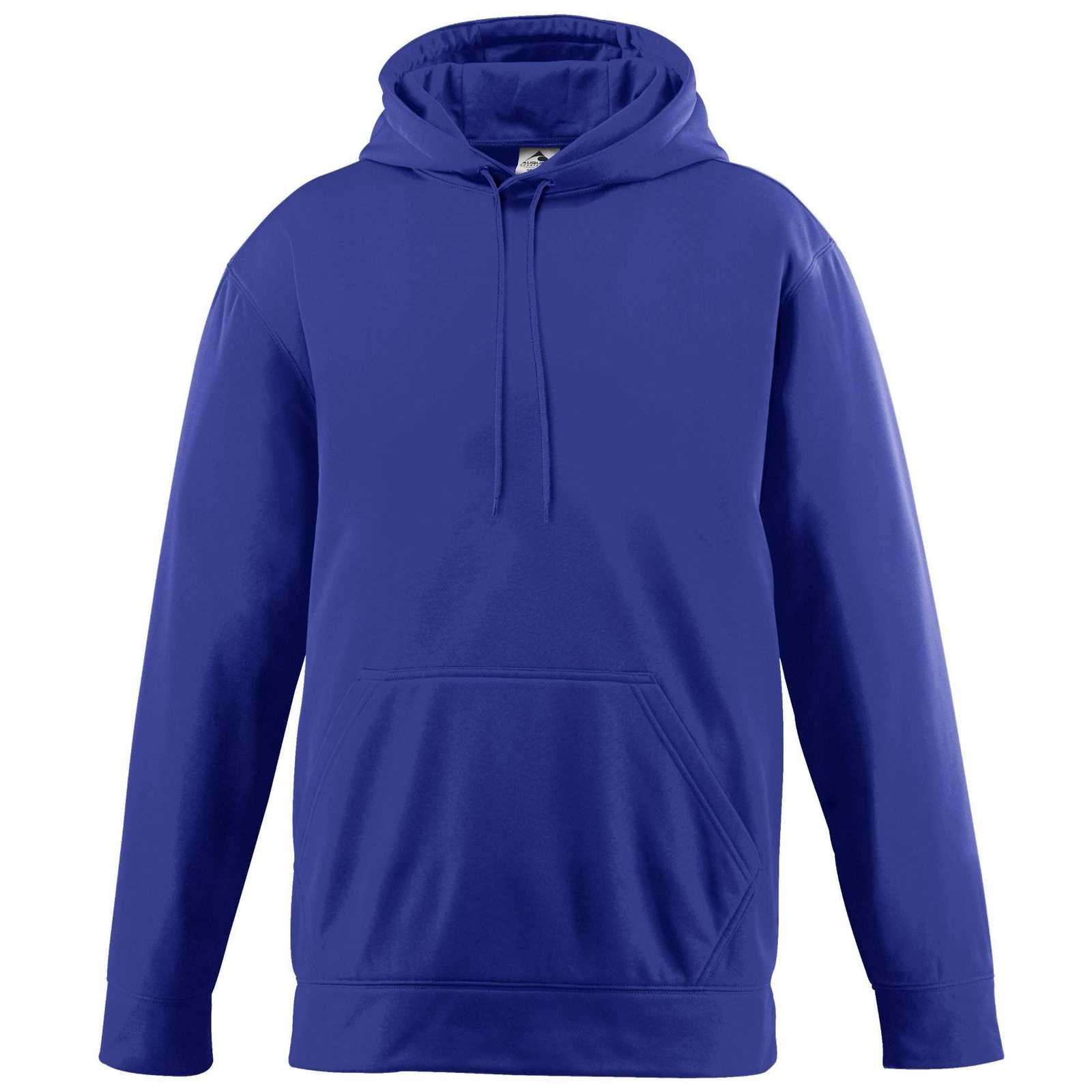 Augusta 5506 Wicking Fleece Hooded Sweatshirt - Youth - Purple - HIT a Double
