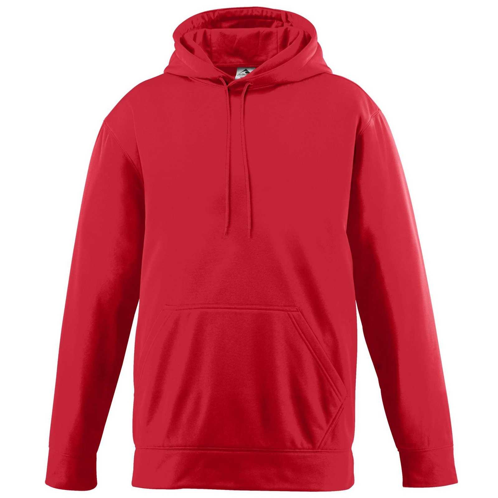 Augusta 5506 Wicking Fleece Hooded Sweatshirt - Youth - Red - HIT a Double