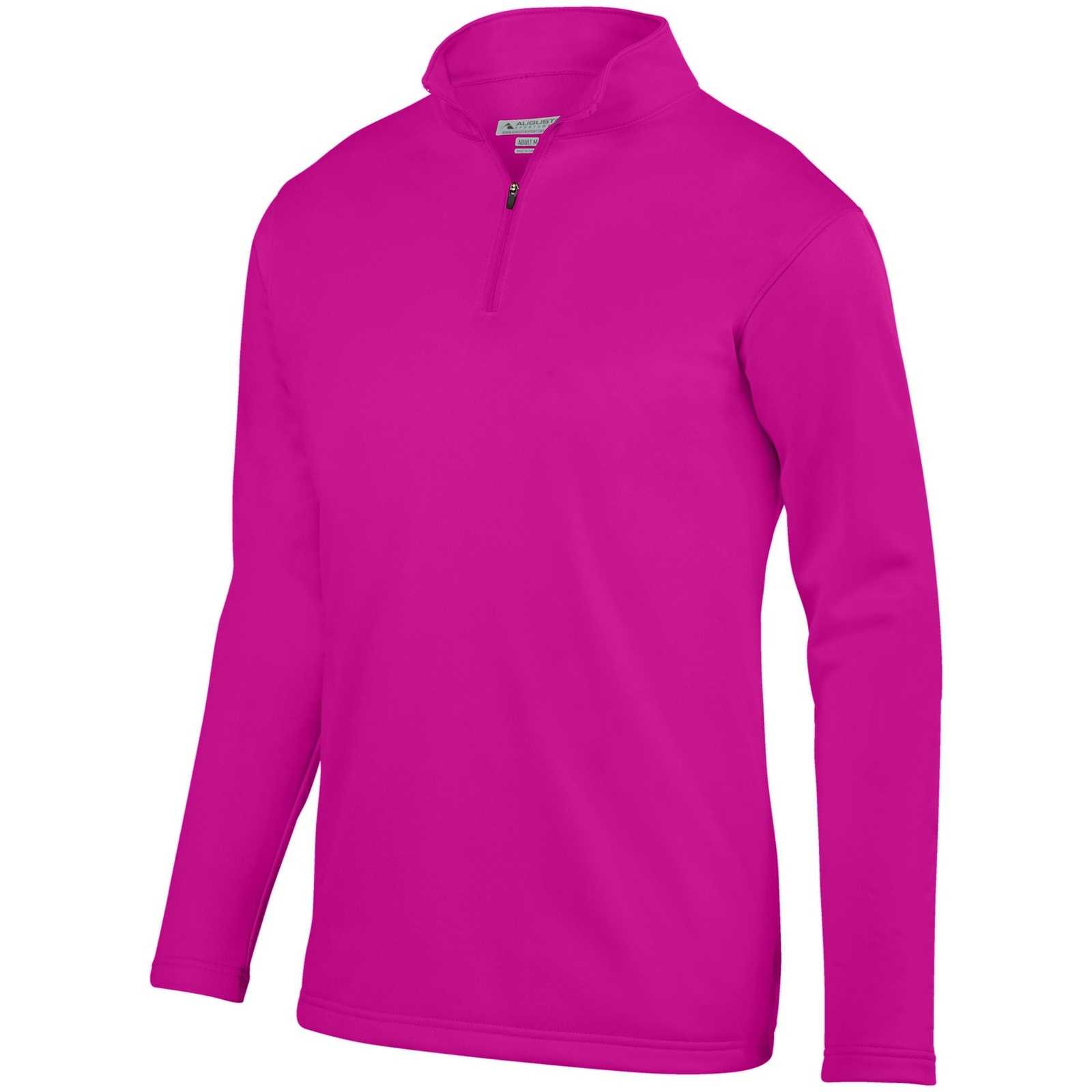 Augusta 5507 Wicking Fleece 1/4 Pullover - Power Pink - HIT a Double