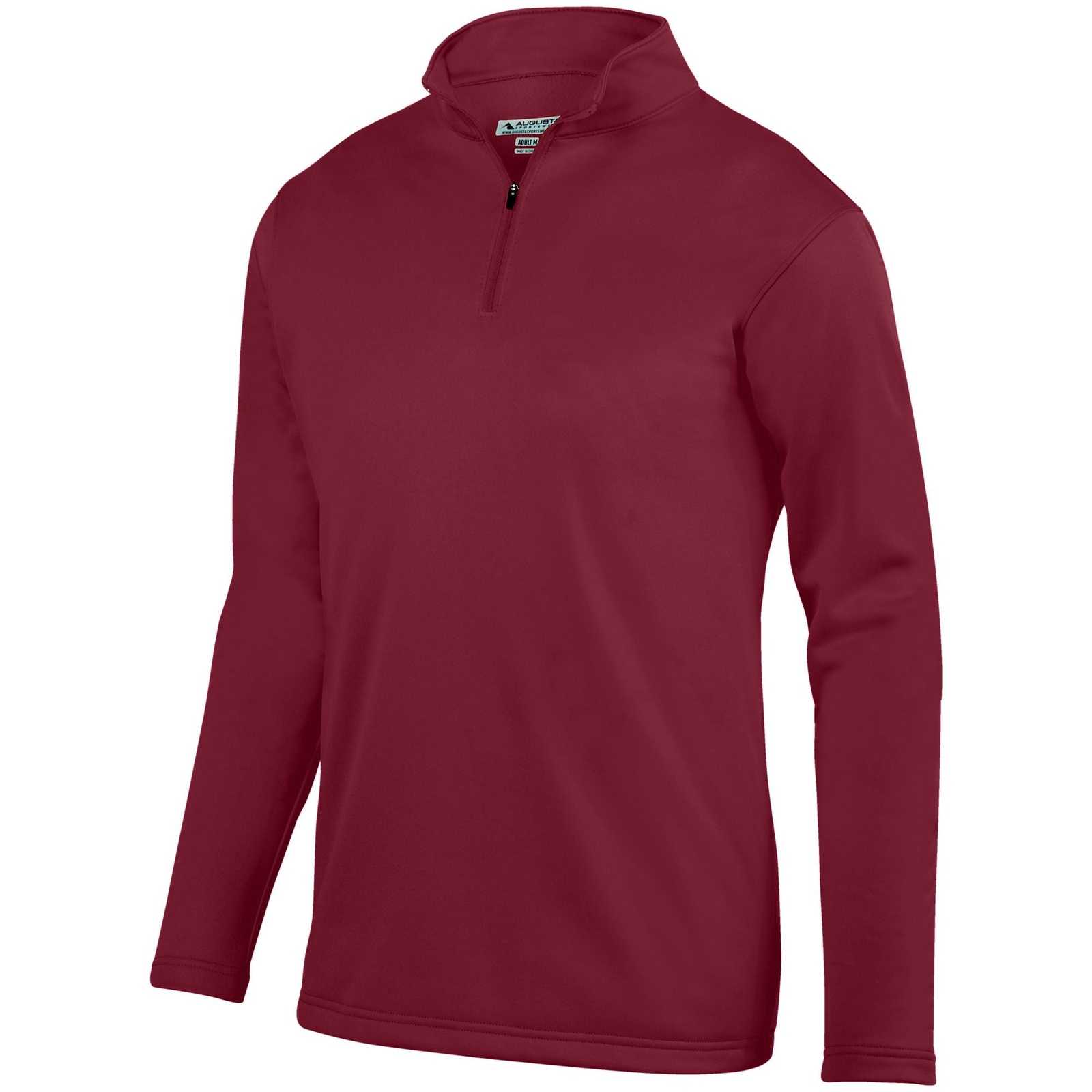 Augusta 5508 Youth Wicking Fleece Pullover - Cardinal - HIT a Double