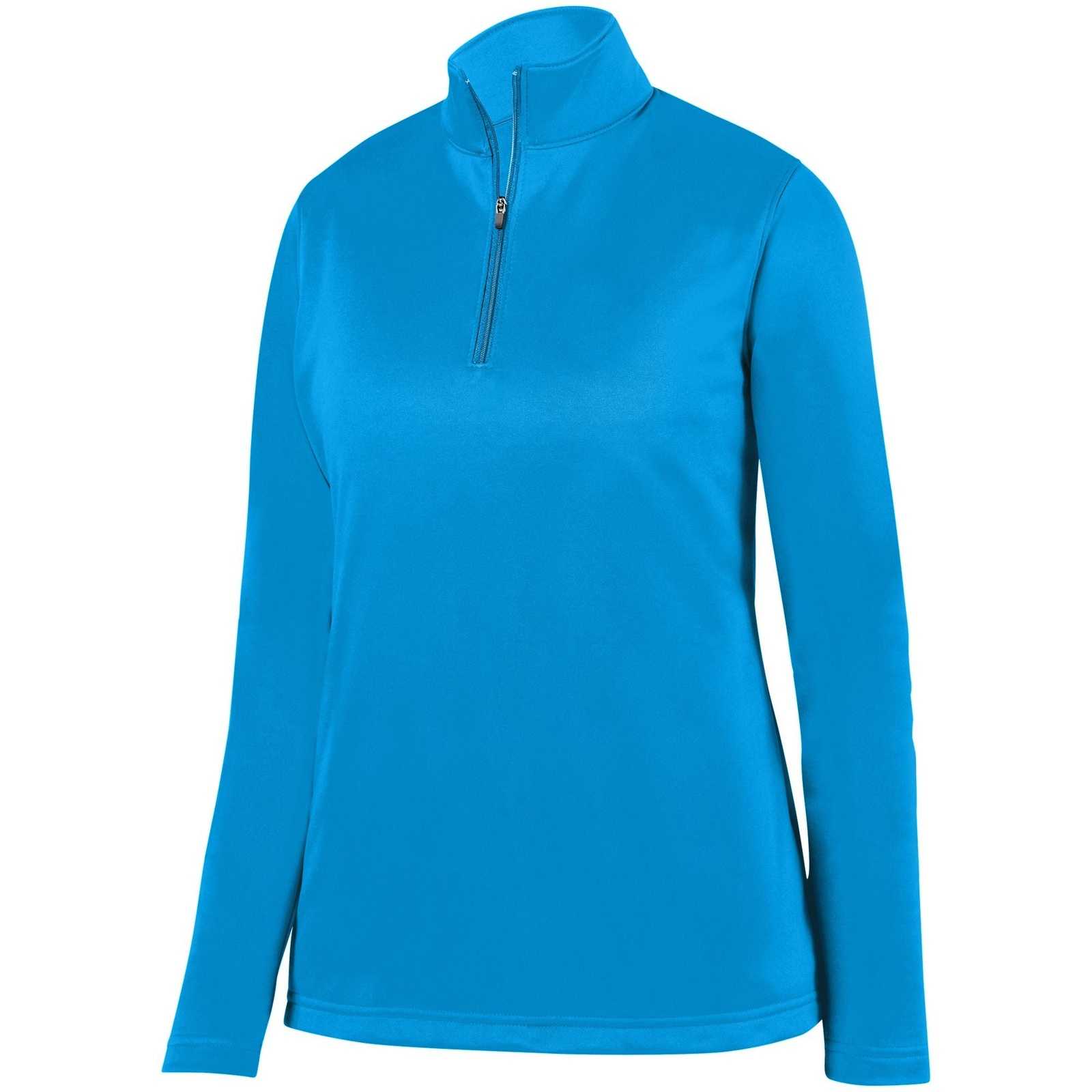Augusta 5509 Ladies Wicking Fleece Pullover - Power Blue - HIT a Double
