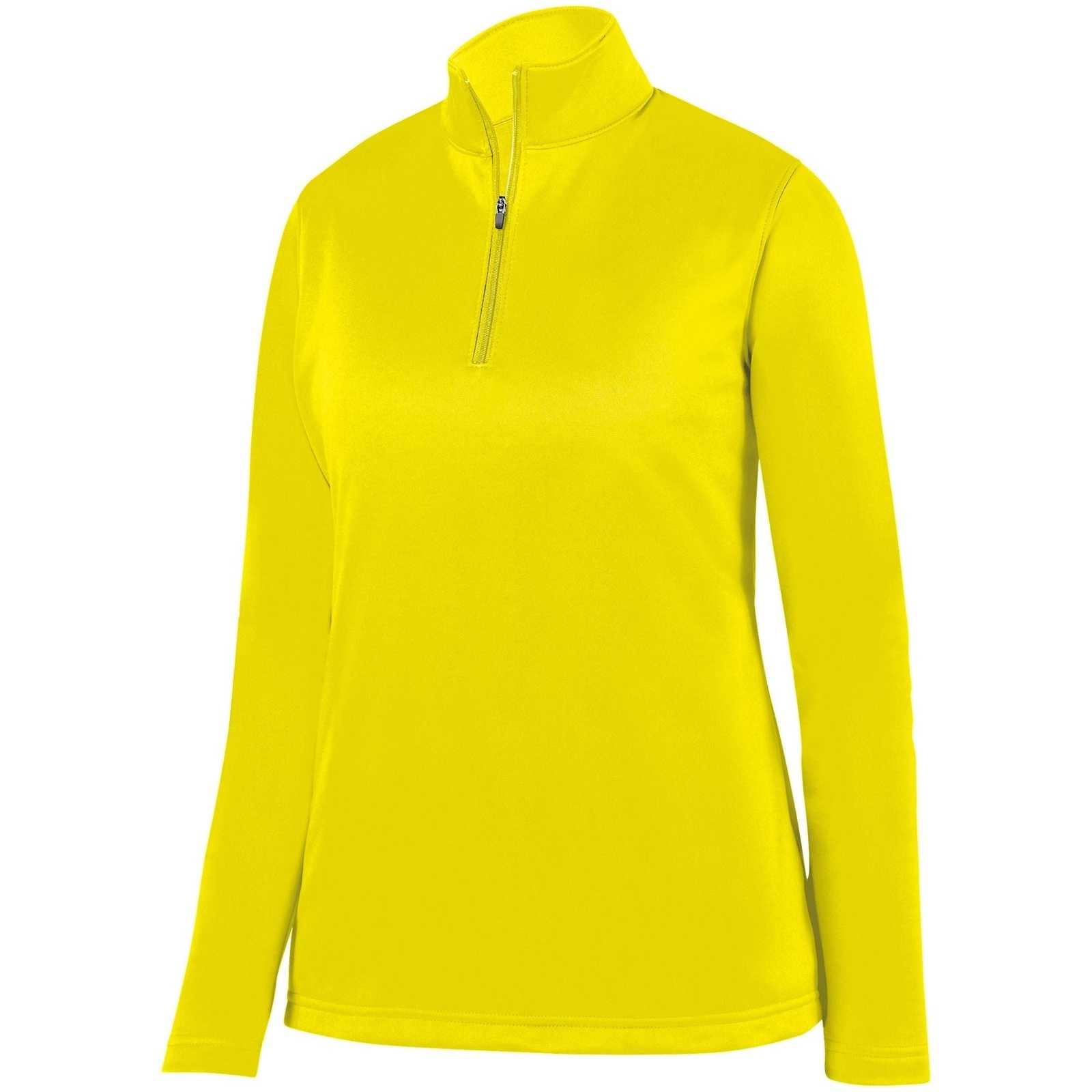 Augusta 5509 Ladies Wicking Fleece Pullover - Power Yellow - HIT a Double