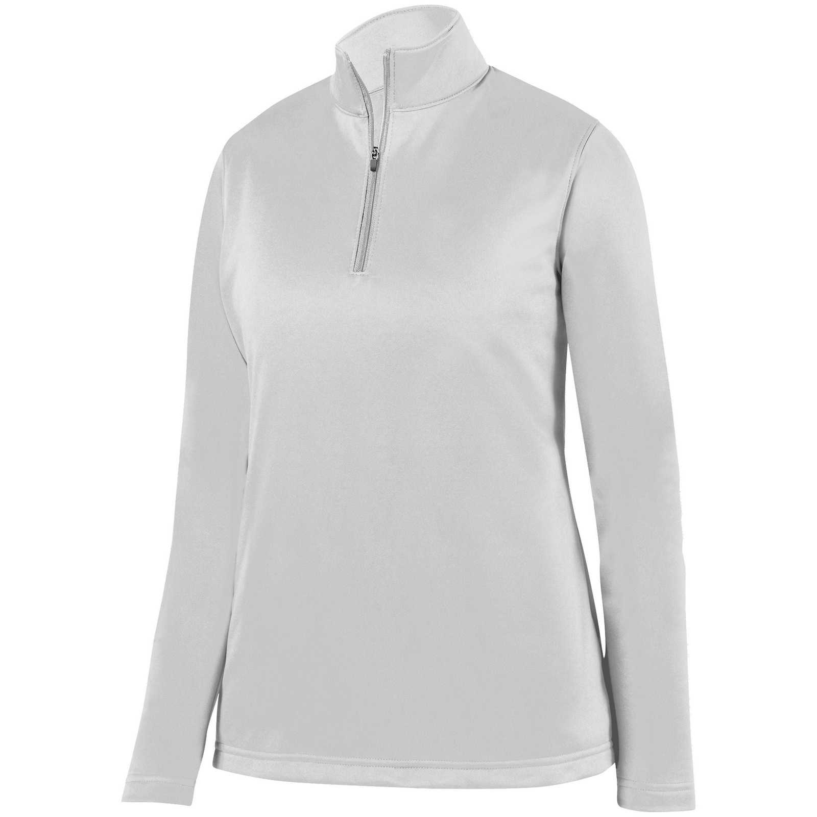 Augusta 5509 Ladies Wicking Fleece Pullover - White - HIT a Double
