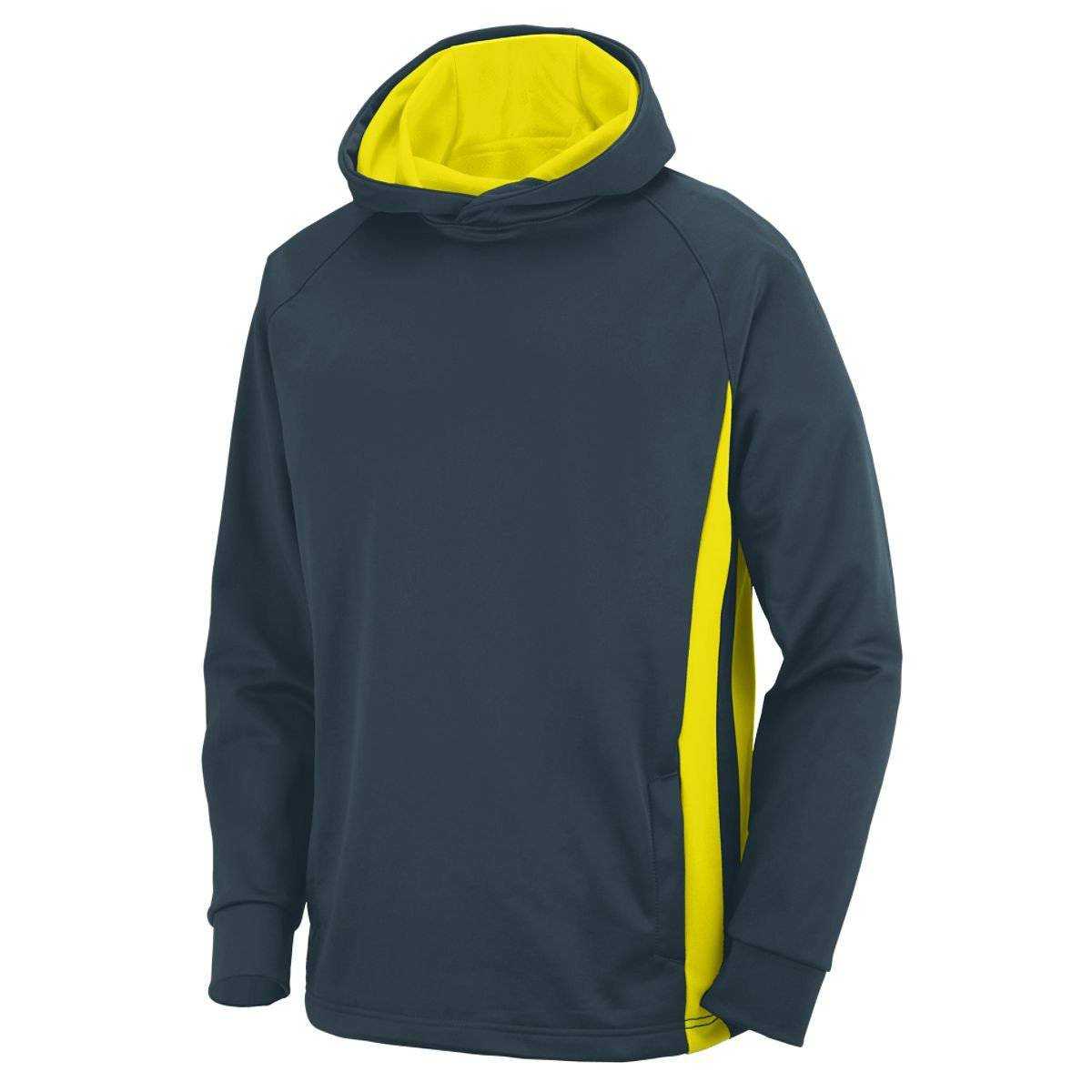 Augusta 5518 Striped Up Hoody - Dark Gray Yellow - HIT a Double