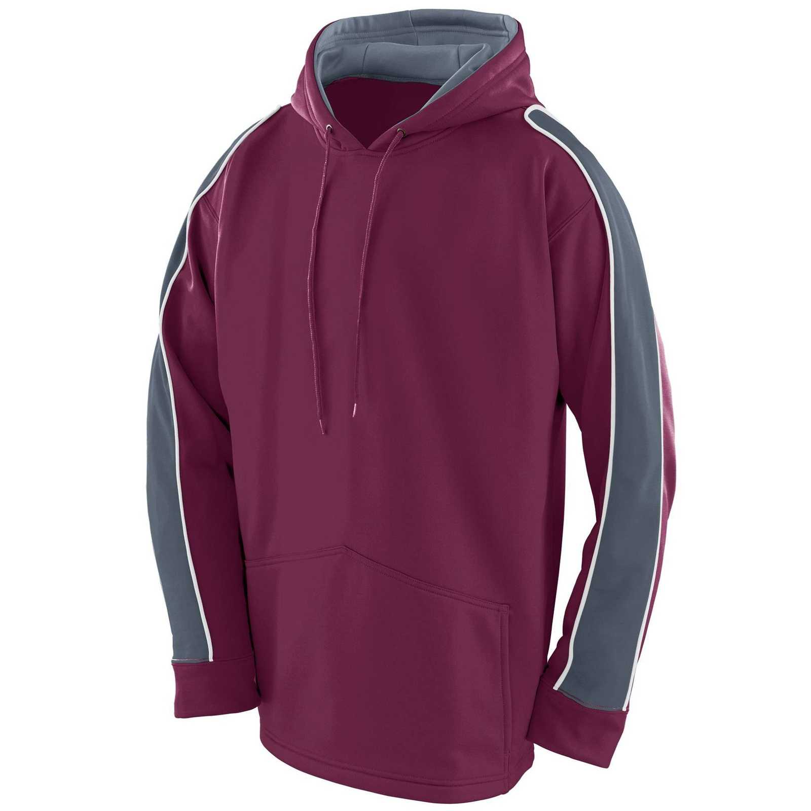 Augusta 5524 Zest Hoody - Youth - Maroon Graphite White - HIT a Double