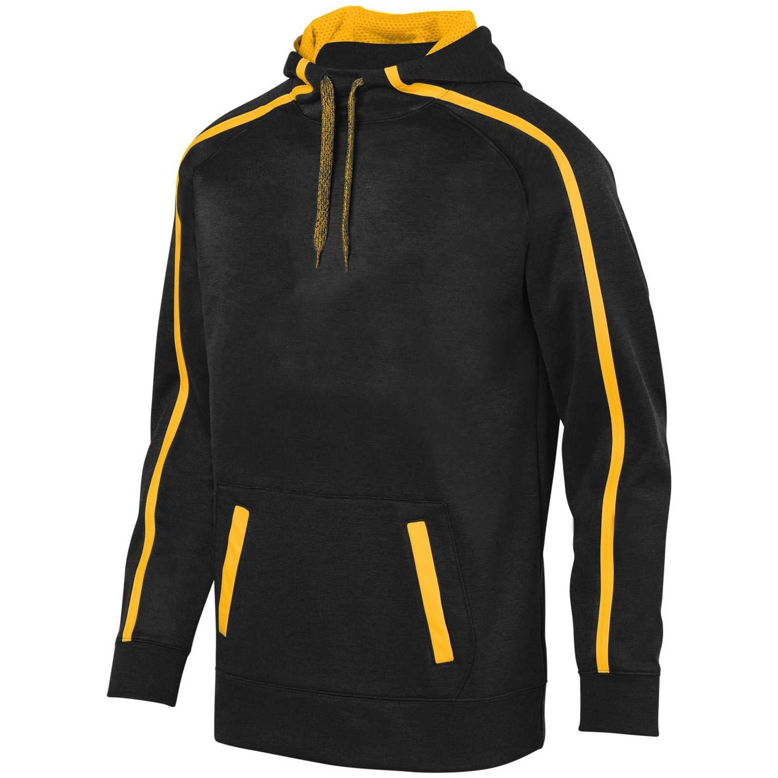 Augusta 5554 Stoked Tonal Heather Hoody - Black Gold - HIT a Double
