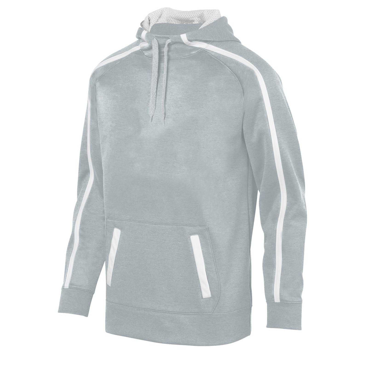 Augusta 5554 Stoked Tonal Heather Hoody - Silver White - HIT a Double