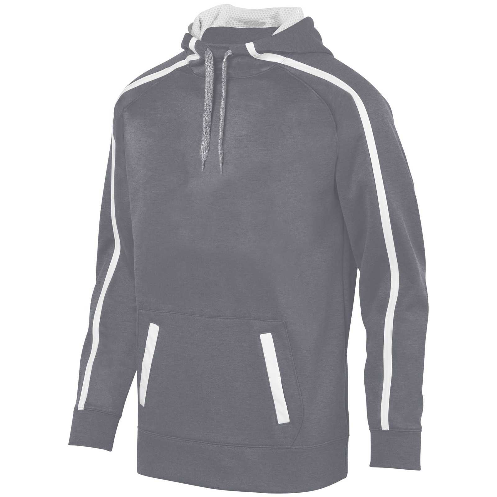 Augusta 5555 Youth Stoked Tonal Heather Hoody - Graphite White - HIT a Double